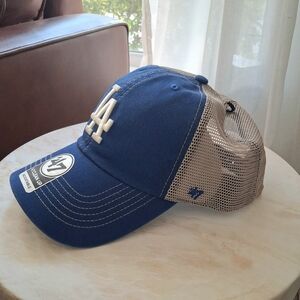 🆕️ '47 LA Dodgers Adjutable Cleanup Trucker Blue Baseball Cap 🆕️